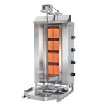 Kebab & Shawarma grill til gas - 70 kg kød - 4 brændere - POTIS GD4/S