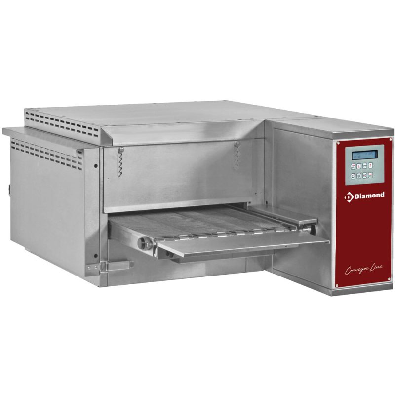 Diamond pizzaovn conveyor - 98 x 130 x 44/106 cm