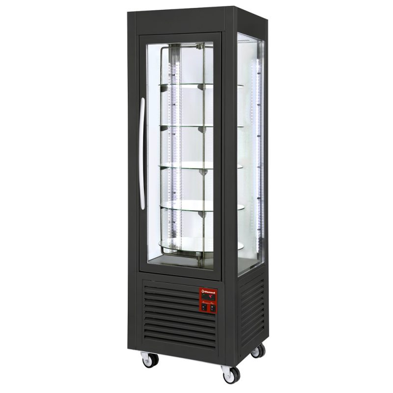 Kølemontre 360 liter - 5 roterende hylder – B600 x D630 x H1850 mm