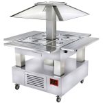 Diamond salatbar med køling - firkantet model - 0,5 kW