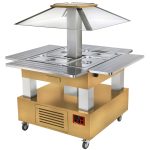 Diamond salatbar med køling - firkantet model - 104 x 104 x 154 cm