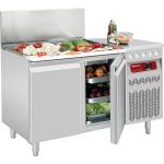 Diamond ventileret kølebord - med 2 døre - 260 liter