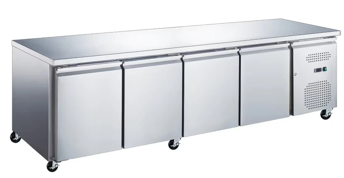 Kølebord - 553L - 223 cm - 4 døre