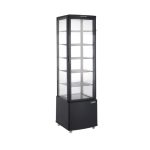 Kølemontre 280 liter – sort - med hjul – B556 x D526 x H1913 mm
