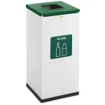 Glas-skraldespand - 60 l - hvid