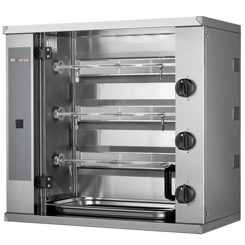 Diamond gas kyllingegrill 3 spytter - 800 x 400 x 735 mm