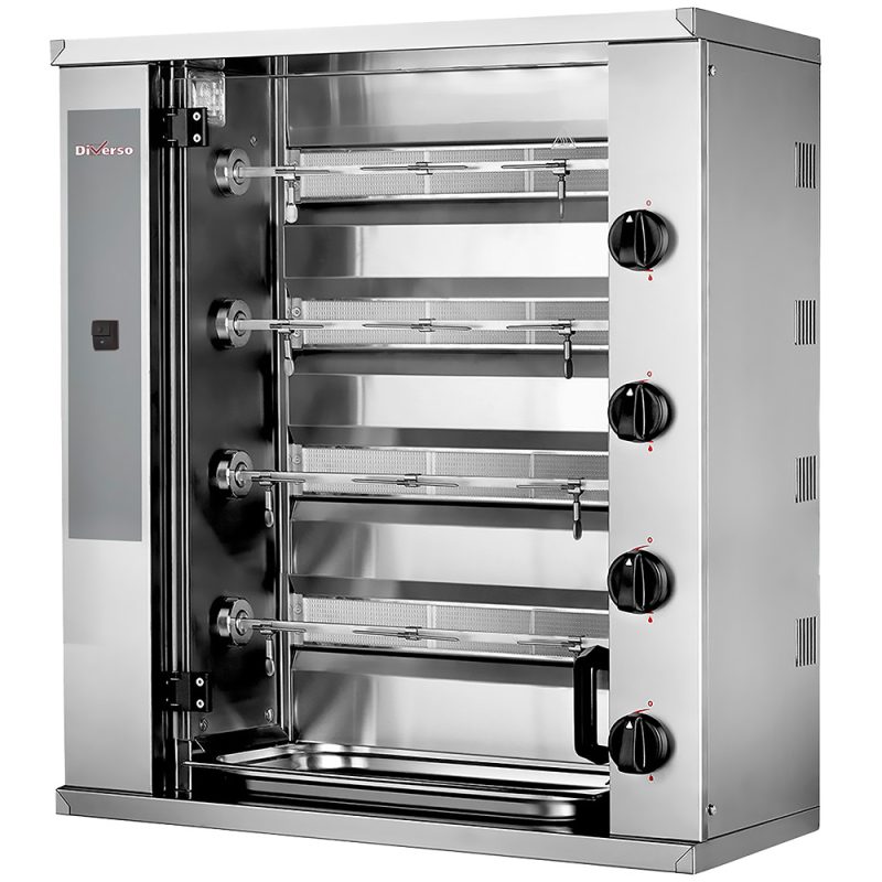 Diamond gas kyllingegrill 4 spytter - 800 x 400 x 915 mm