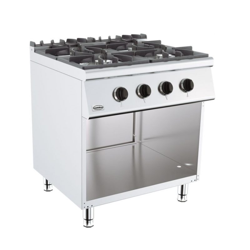 Industri Gaskomfur gulvmodel 4 brænder - 4x 6,5kW – B800 x D700 x H900 mm