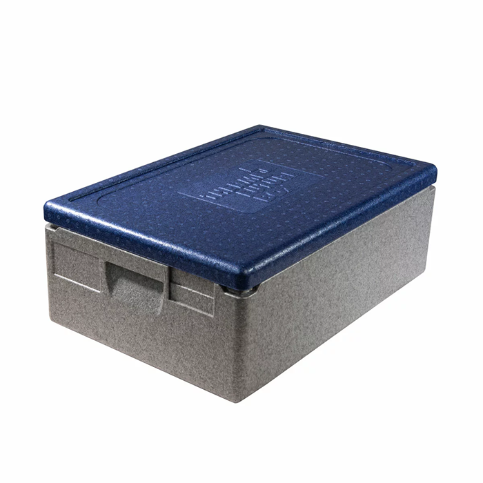 Termokasse GN 1/1 – 30 L – grå/blå - 600 x 400 x 230 mm