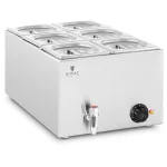 Brugt Bain Marie – 600 W – 6 x GN 1/6 – afløbshane