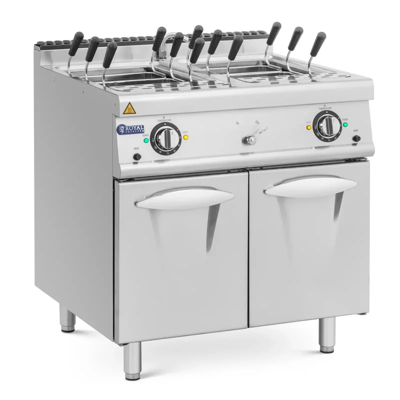 Elektrisk Pastakoger med Underskab - 6 Kurve (2 Beholdere) - Pro 730-serie