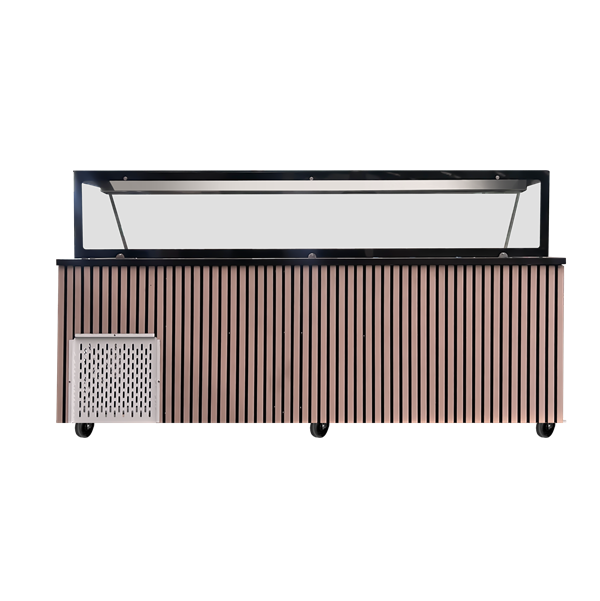 Elegant Køledisk / Saladette med 4 døre - B2230 x D820 x H855 mm