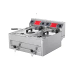 Industri Dobbelt Frituregryde – 2x 10 Liter – 18 kW (400 V) – Med Aftapningshaner