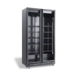 Flaskekøleskab med 2 glasdøre - Sort – 850 Liter - B 1120 x D 597 x H 2100 mm