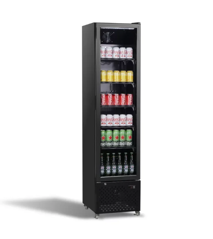 Displaykøleskab 217 Liter - sort - Energiklasse B - B 460 x D 560 x H 1915 mm